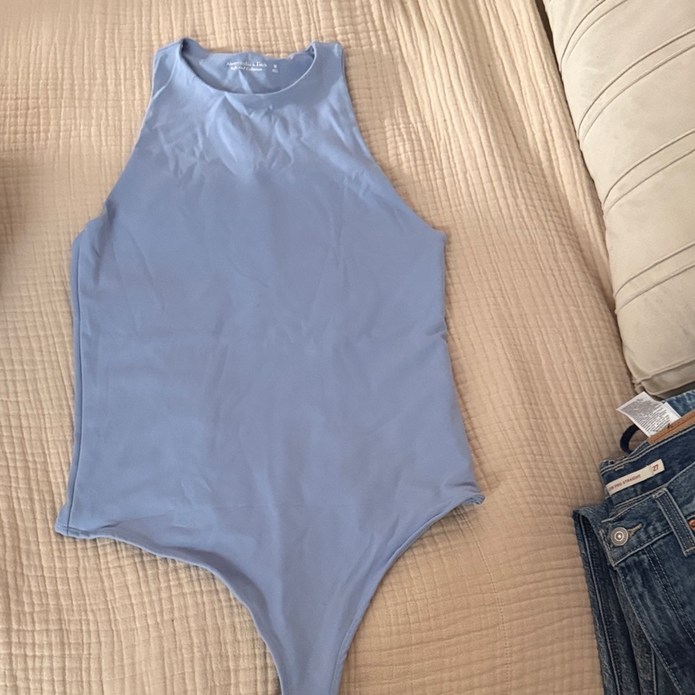 Abercrombie & Fitch Light Blue Tank Bodysuit